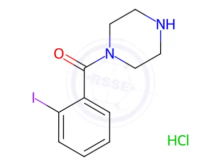 Chemical structure of 1-(2-Iodobenzoyl)piperazine Hydrochloride