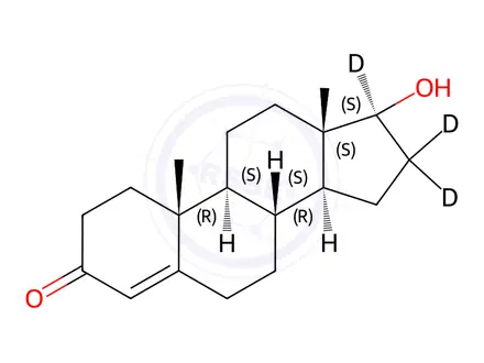 Chemical structure of Testosterone-16,16,17-[D3]