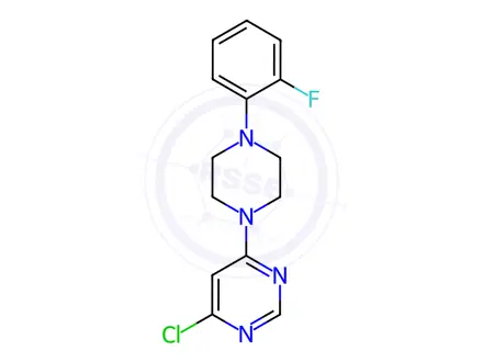 Chemical structure of 4-Chloro-6-[4-(2-Fluorophenyl)Piperazin-1-Yl]Pyrimidine