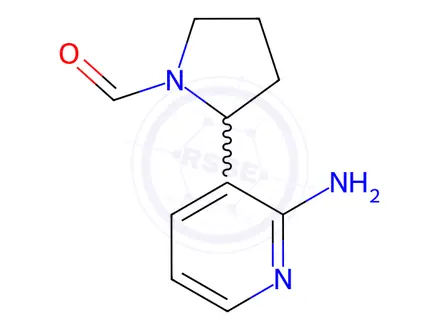 Chemical structure of 2-(2-Aminopyridin-3-yl)pyrrolidine-1-carbaldehyde
