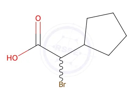 Chemical structure of 2-bromo-2-cyclopentylacetic acid