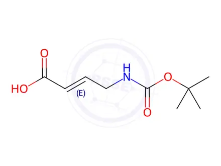 Chemical structure of (E)-4-((tert-Butoxycarbonyl)amino)but-2-enoic Acid