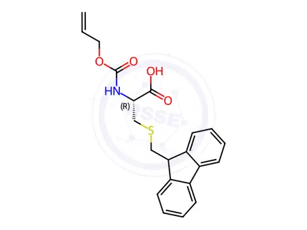 Chemical structure of S-((9H-fluoren-9-yl)methyl)-N-((allyloxy)carbonyl)-L-cysteine (BSC)
