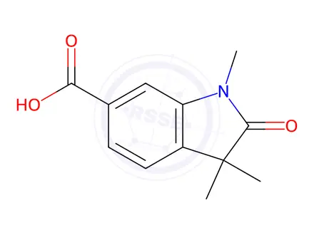 Chemical structure of 1,3,3-Trimethyl-2-oxindole-6-carboxylic acid