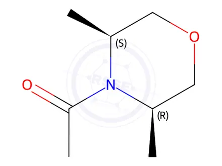 Chemical structure of Morpholine, 4-acetyl-3,5-dimethyl-, cis-(9CI)