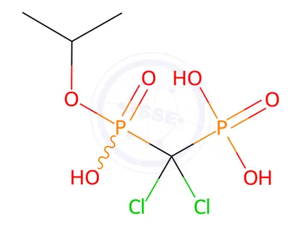 Chemical structure of Clodronate Disodium Impurity 1 (Clodronate Disodium Tetrahydrate EP Impurity A)