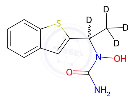 Chemical structure of Zileuton-d4 (major)