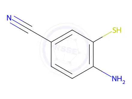 Chemical structure of Benzonitrile, 4-amino-3-mercapto-(9CI)