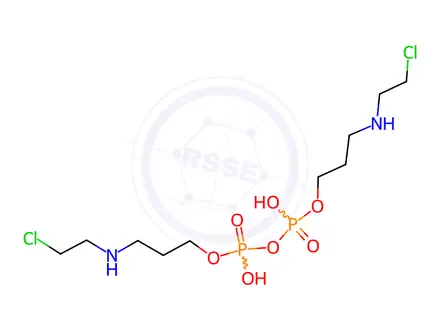 Chemical structure of Diphosphoric Acid P,P'-Bis[3-[(2-chloroethyl)amino]propyl]Ester