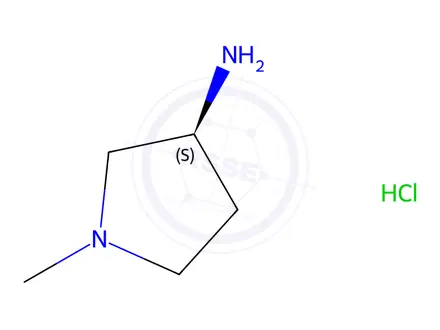 Chemical structure of (S)-3-Amino-1-methylpyrrolidine Hydrochloride