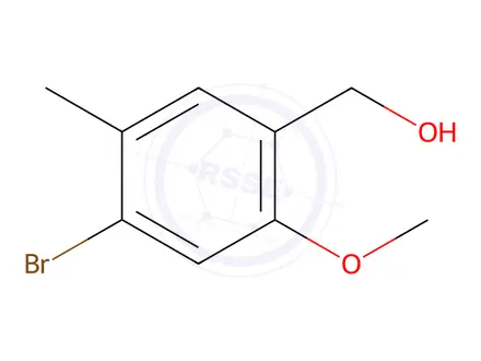 Chemical structure of 4-Bromo-2-methoxy-5-methylbenzyl alcohol