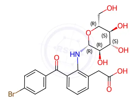 Chemical structure of Bromfenac N-β-D-Glucoside