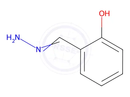 Chemical structure of Benzaldehyde, 2-hydroxy-, hydrazone, [C(E)]-(9CI)