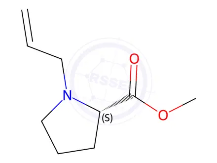 Chemical structure of Proline, 1-(2-propenyl)-, methyl ester (9CI)