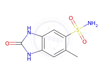Chemical structure of 6-Methyl-2-oxo-2,3-dihydro-1H-benzo[d]imidazole-5-sulfonamide