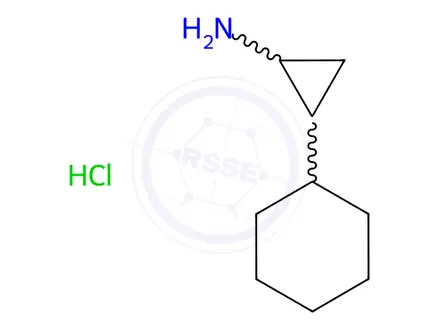 Chemical structure of 2-Cyclohexylcyclopropan-1-amine hydrochloride