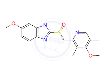 Chemical structure of (R) Omeprazole Potassium Salt
