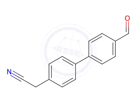 Chemical structure of (4'-Formyl[1,1'-biphenyl]-4-yl)acetonitrile