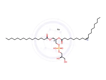 Chemical structure of 15:0-18:1 PG