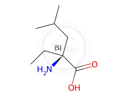 Chemical structure of Leucine, 2-ethyl-