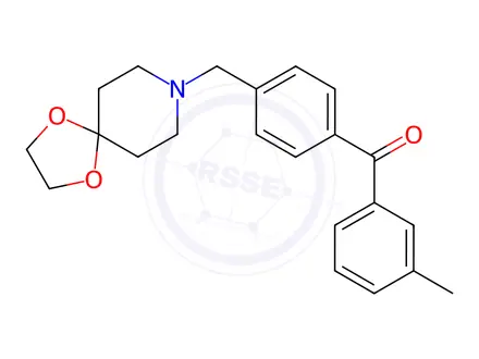 Chemical structure of (4-((1,4-Dioxa-8-azaspiro[4.5]Decan-8-yl)methyl)phenyl)(m-tolyl)methanone