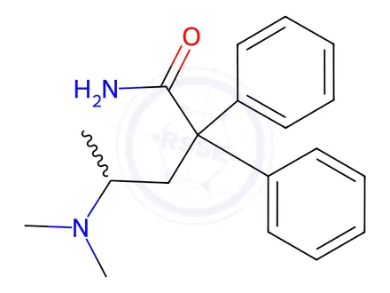 Chemical structure of 4-(Dimethylamino)-2,2-diphenylpentanamide hydrochloride