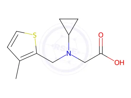 Chemical structure of 2-(Cyclopropyl((3-methylthiophen-2-yl)methyl)amino)acetic acid