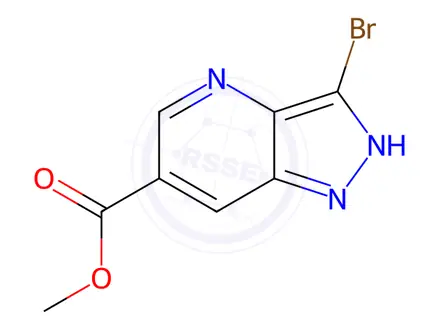 Chemical structure of methyl 3-bromo-1H-pyrazolo[4,3-b]pyridine-6-carboxylate