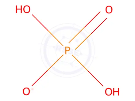 Chemical structure of Sodium phosphate monohydrate