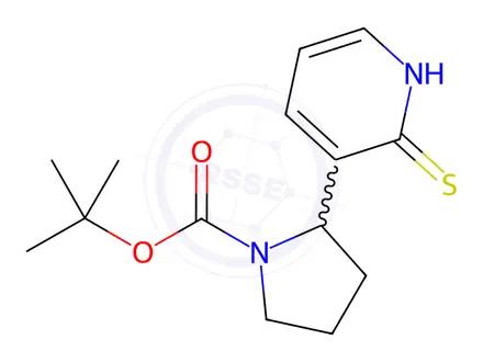 Chemical structure of Tert-butyl 2-(2-thioxo-1,2-dihydropyridin-3-yl)pyrrolidine-1-carboxylate
