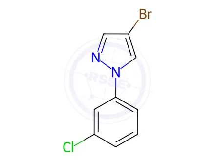 Chemical structure of 4-Bromo-1-(3-chlorophenyl)-1h-pyrazole