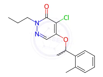 Chemical structure of 4-Chloro-2-propyl-5-(1-(o-tolyl)ethoxy)pyridazin-3(2H)-one