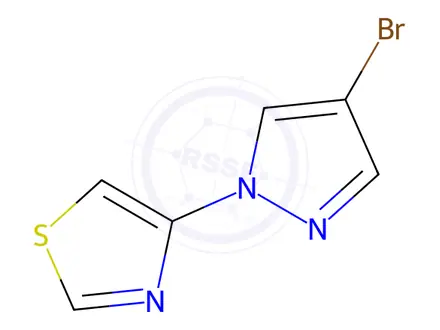 Chemical structure of 4-(4-Bromo-1H-pyrazol-1-yl)thiazole