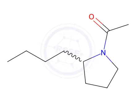 Chemical structure of Pyrrolidine, 1-acetyl-2-butyl-(9CI)