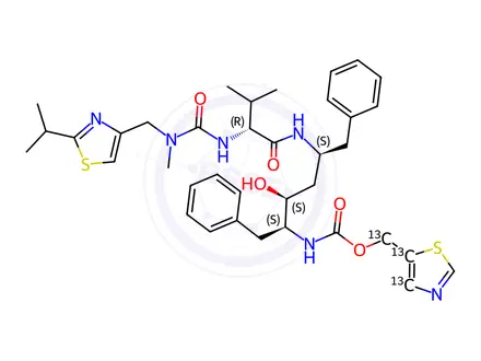 Chemical structure of Ritonavir-13C3