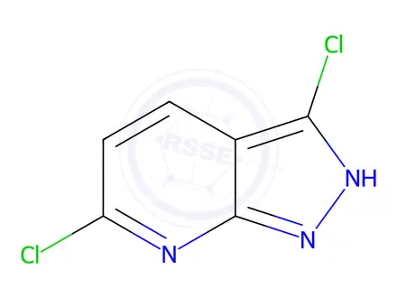 Chemical structure of 3,6-dichloro-1H-pyrazolo[3,4-b]pyridine