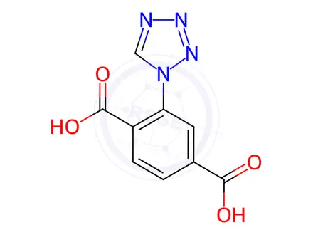 Chemical structure of 2-(1H-Tetrazol-1-yl)terephthalic acid