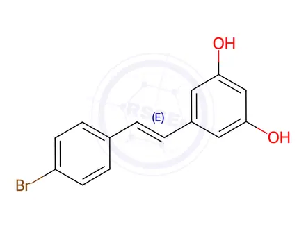 Chemical structure of Resveratrol Impurity 22 (4'-Bromo-resveratrol)