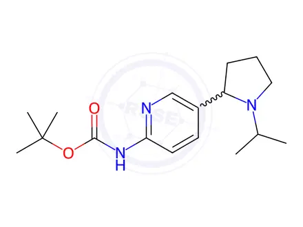 Chemical structure of tert-Butyl (5-(1-isopropylpyrrolidin-2-yl)pyridin-2-yl)carbamate