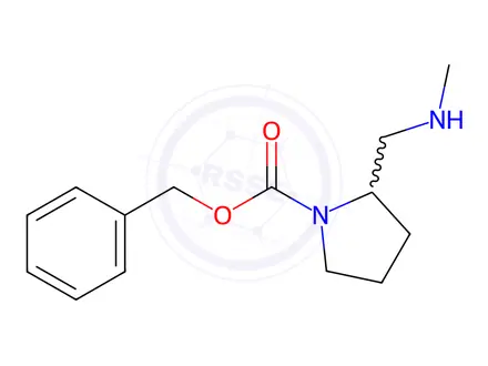 Chemical structure of Benzyl 2-((methylamino)methyl)pyrrolidine-1-carboxylate
