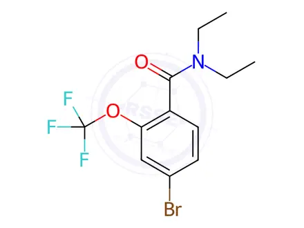 Chemical structure of 4-Bromo-N,N-diethyl-2-(trifluoromethoxy)benzamide