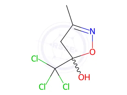 Chemical structure of 3-Methyl-5-(trichloromethyl)-4,5-dihydroisoxazol-5-ol