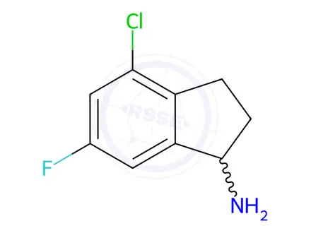 Chemical structure of 4-chloro-6-fluoro-2,3-dihydro-1h-inden-1-amine hydrochloride