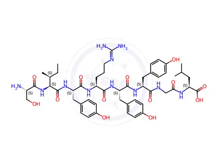 Chemical structure of L-Seryl-L-isoleucyl-L-tyrosyl-L-arginyl-L-tyrosyl-L-tyrosylglycyl-L-leucine