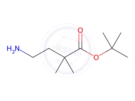 Chemical structure of Butanoic acid, 4-amino-2,2-dimethyl-, 1,1-dimethylethyl ester