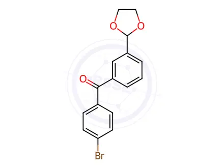 Chemical structure of 4'-Bromo-3-(1,3-dioxolan-2-yl)benzophenone