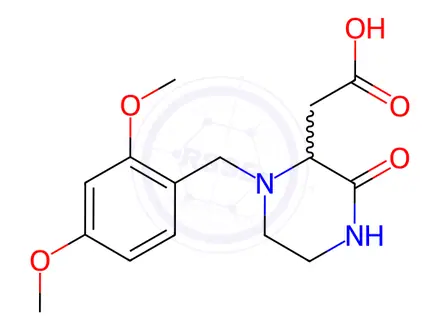 Chemical structure of [1-(2,4-Dimethoxybenzyl)-3-oxo-2-piperazinyl]acetic acid