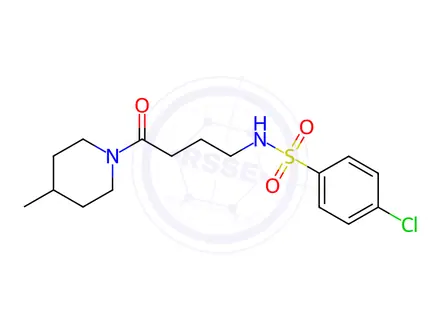 Chemical structure of 4-Chloro-N-(4-(4-methylpiperidin-1-yl)-4-oxobutyl)benzenesulfonamide
