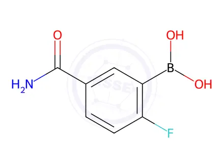 Chemical structure of (5-Carbamoyl-2-fluorophenyl)boronic acid