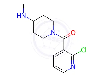 Chemical structure of (2-Chloro-pyridin-3-yl)-(4-MethylaMino-piperidin-1-yl)-Methanone hydrochloride